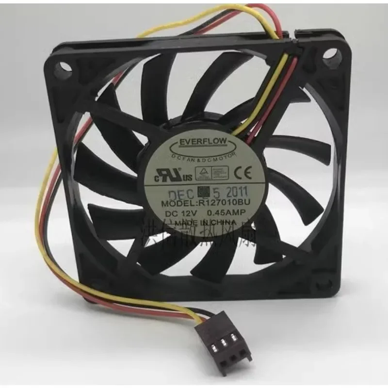 

New Cooling Fan For EVFLOW R127010BU DC12V 0.45A 7CM 7010 Cooler Fan 70*70*10MM