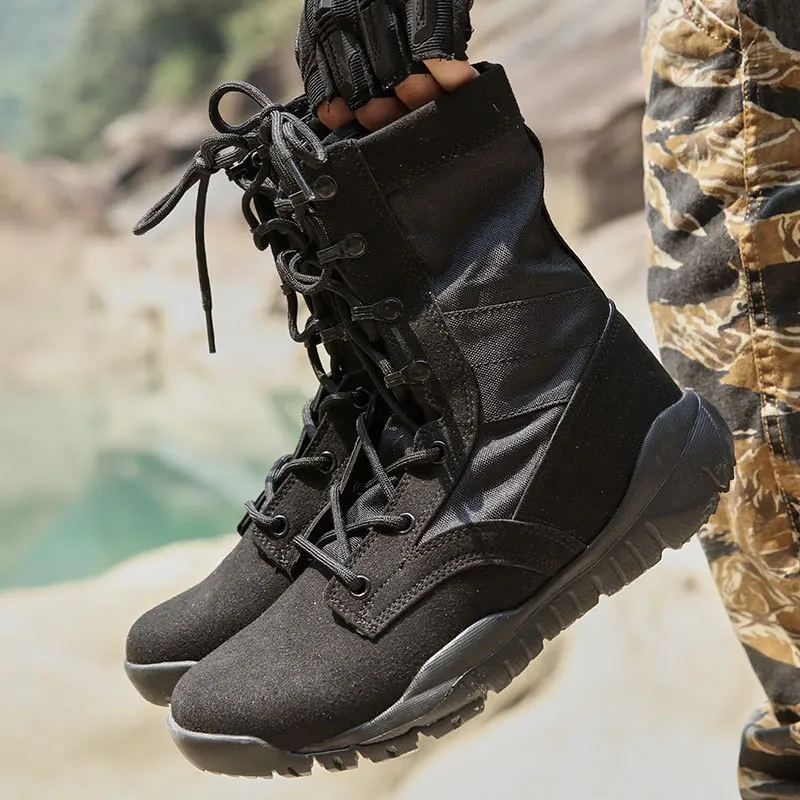 Picture 4: Ultra-Light Summer Tactical Boots CQBSWAT Low-Top High-Top Climbing Training Boots Breathable Special Forces Mountain Trainin...