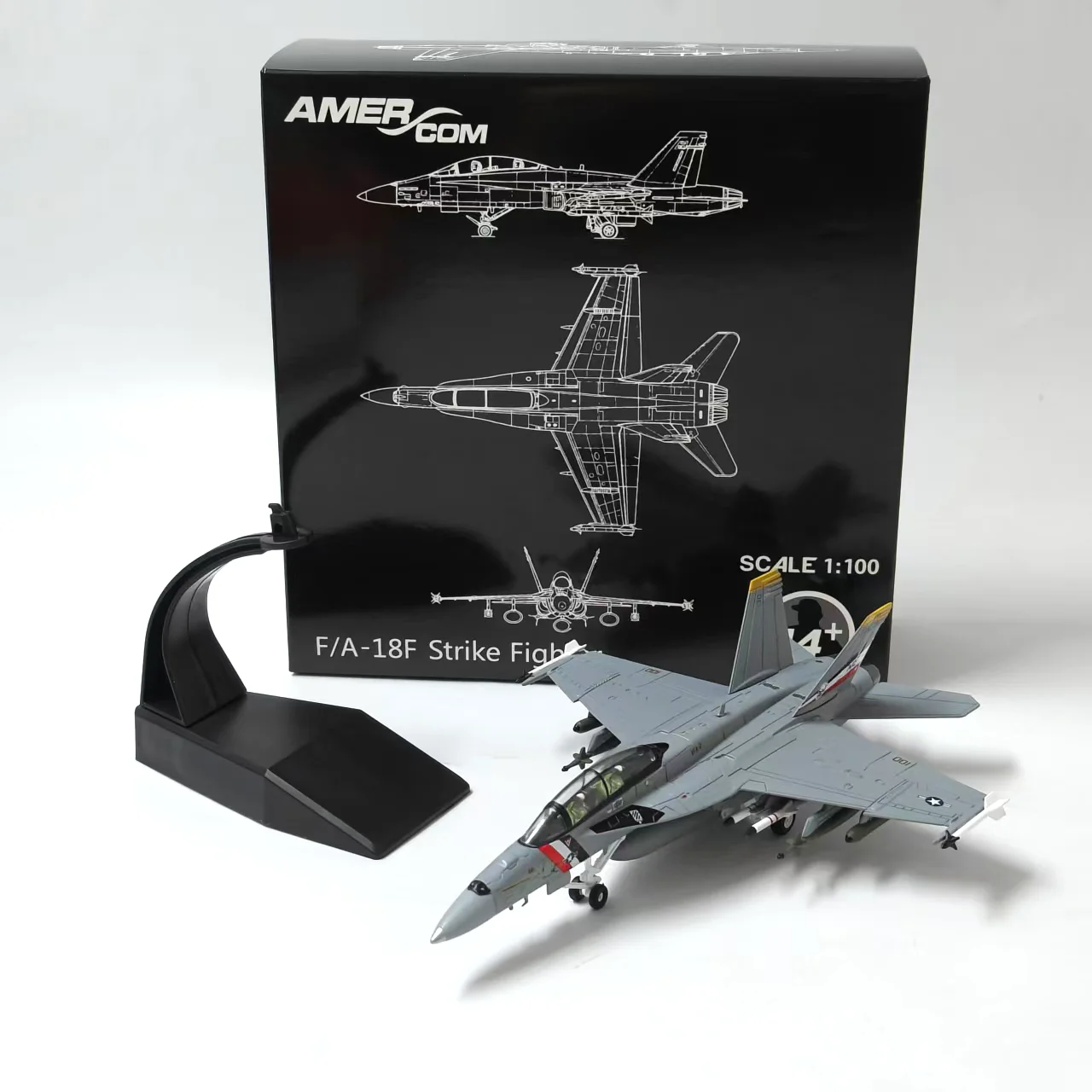 

Diecast 1:100 Scale F/A-18 Bounty Hunter Fighter Alloy Aircraft Model Collectible Toy Gift Souvenir Display Ornament