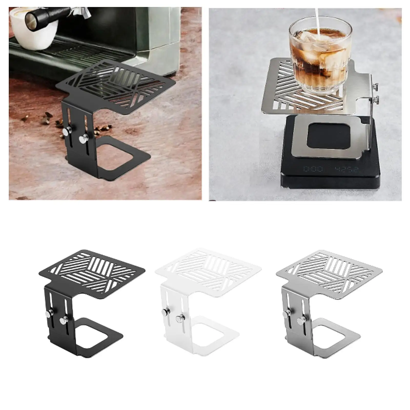 Coffee Scale Rack Weighing Frame Adjustable Non Slip Extraction Rack Coffee Weighing Holder for Espresso Machine Kitchen Home