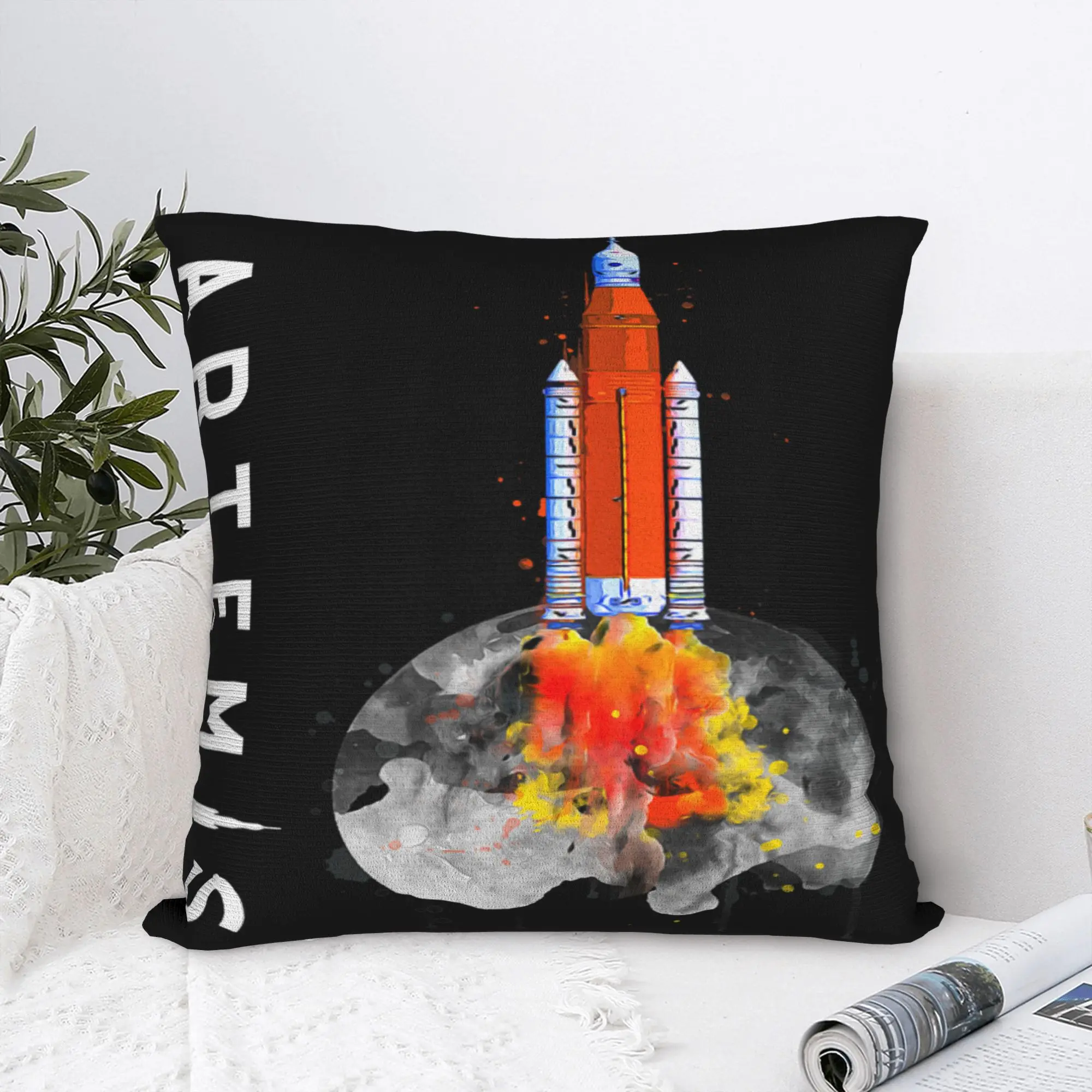 Artemis 1 SLS Rocket Launch Mission to The Moon and Beyond Pillow Case Soft Pillow Cover For Sofa Bedroom Home Decor Pillowcases
