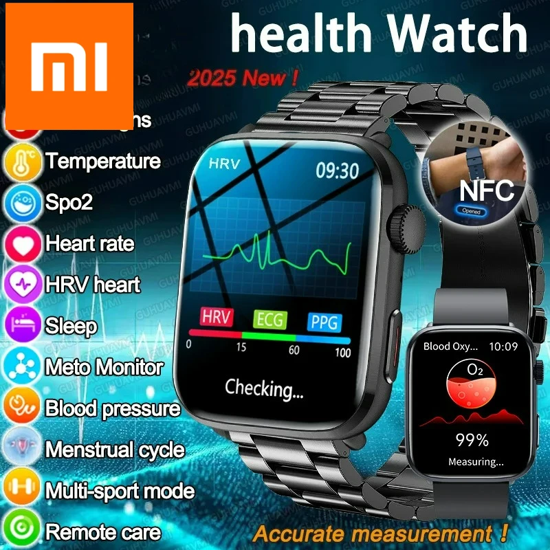 

Смарт-часы Xiaomi Health для Huawei, лазерная терапия, мужские ЭКГ + PPG, кровяное давление, пульс, Bluetooth-вызов, спортивные умные часы NFC