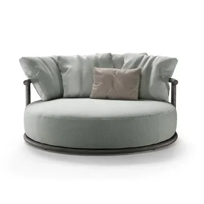 

Простой тканевый одиночный скандинавский диван из хлопка и льна, современная мебель для гостиной