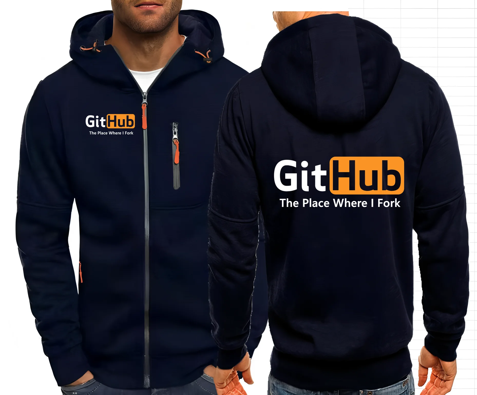 Github The Place Where I Fork برمجة ملابس الشارع الشهير للرجال مع قلنسوة بسحاب سترة بقلنسوة صلبة ملابس رجالية بغطاء للرأس في الهواء الطلق #1