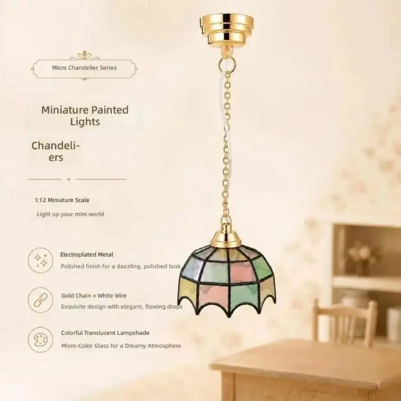 CORB Bedroom Ceiling Lamp Model Realistic Life Scene Doll House Pretend Game