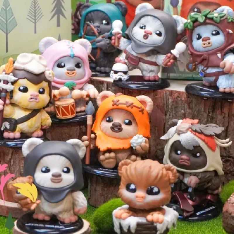 

Genuine Star Wars Ewok Bobble-Head Balloon Party Series Cosbi Blind Box Mini Figures Trendy Decor Toys Mystery Box Surprise Gift