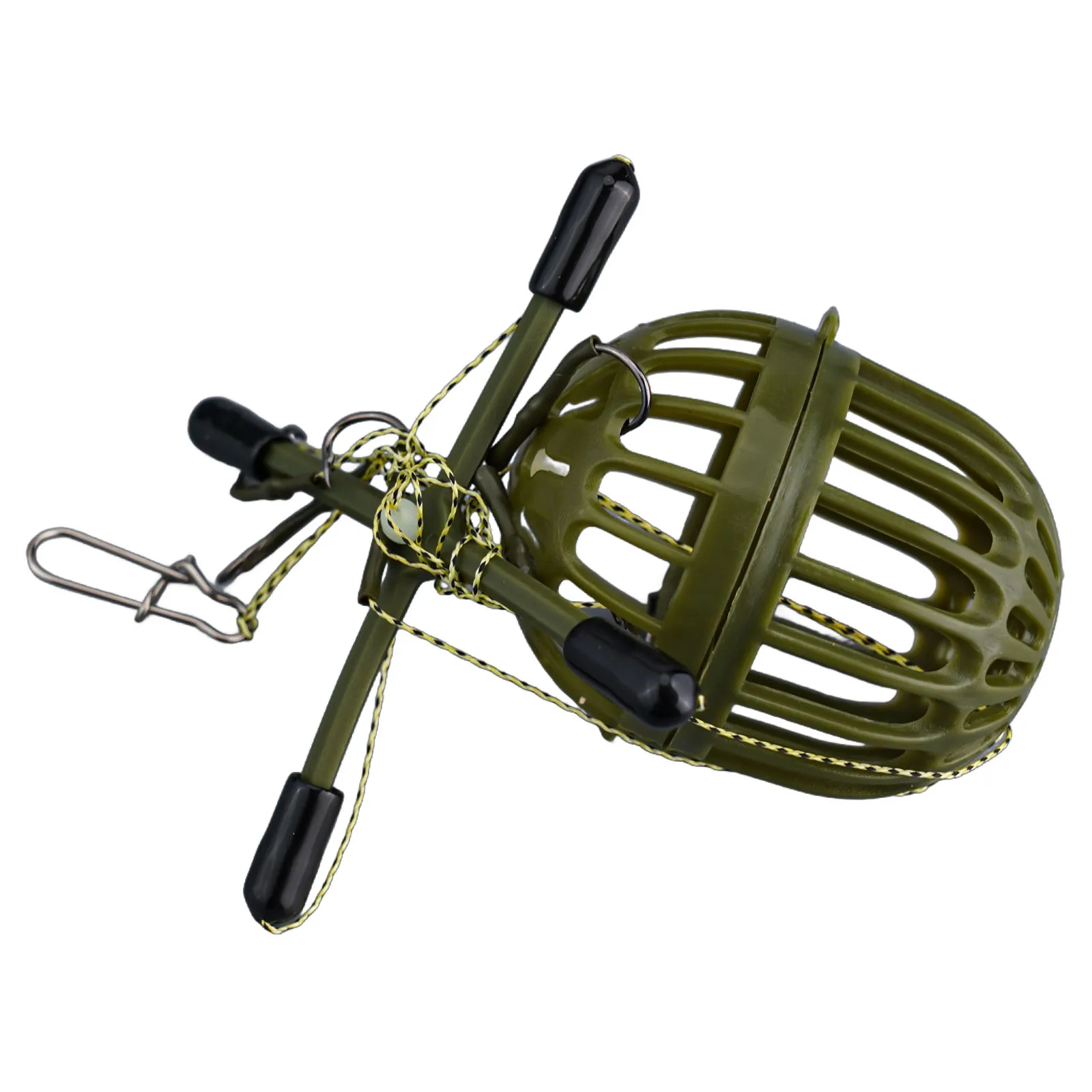 

Green Fishing Baits Cages Hook Rig Set ABS+High Carbon Steel Material Strong and Reliable Perfect for Carp Fishing 10# Hook
