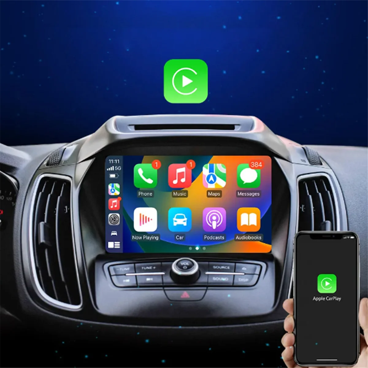 Цветной беспроводной мини-ключ для Carplay RGB, подключение и воспроизведение, Bluetooth, Wi-Fi, проводной для Apple Carplay(USB)