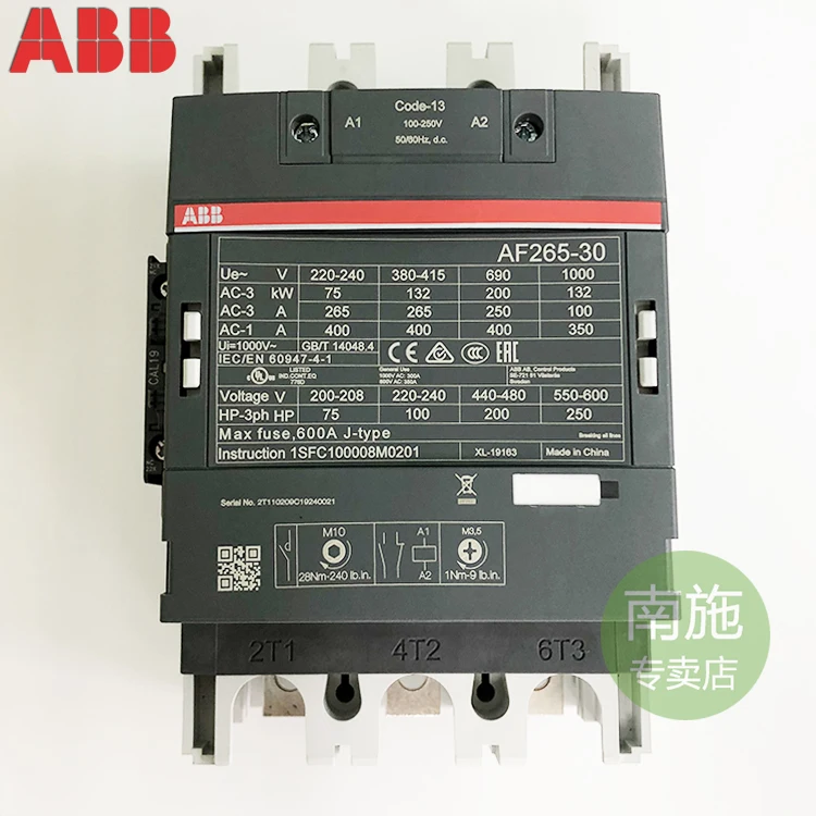 

Контактор переменного и постоянного тока ABB AF265-30-11-13 100–250 В 50/60 Гц-DC 10157171