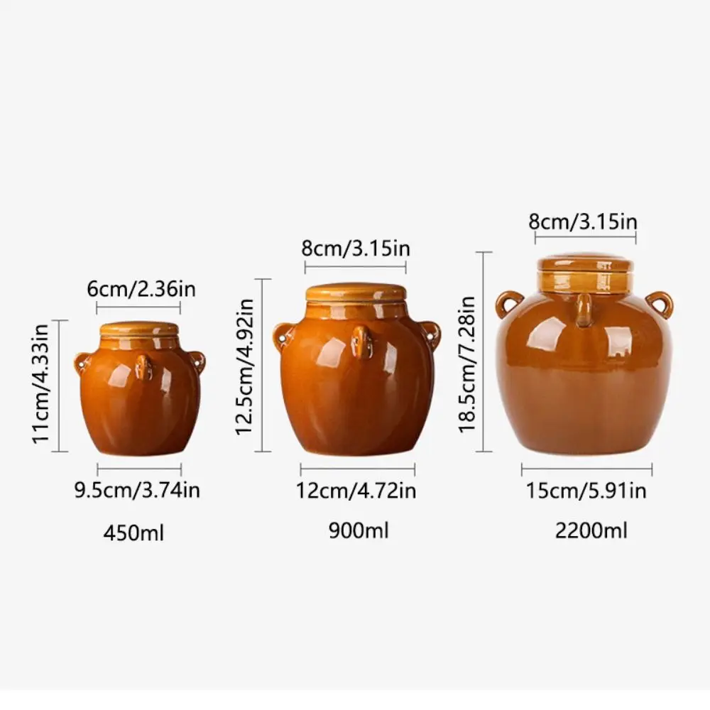 Large Capacity Ceramic Pickle Jar Sealed Ceramic /Mason Lid Pickels Making Containers Easy To Clean Smooth Surface - view 6