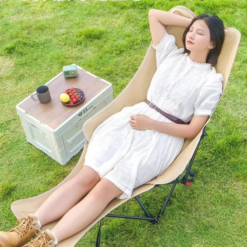 Moon chair three-speed adjustment with foot support chair four-speed upgrade adjustment folding recliner extended lunch