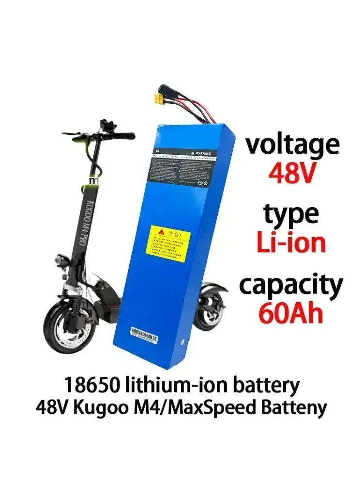 13S4P 48 V 60 Ah 2000 Watt 18650 Lithium-Ionen-Akku für Kugoo M4/M4Pro/M5/M5Pro Elektroroller-Akku