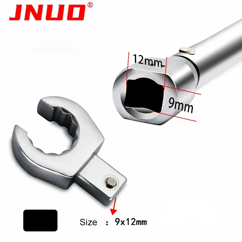 JNUO 9*12mm Oil Pipe Spanner Spline End Wrenches Blossom Open Head Torque Wrench Spanner Plug Torque Ratchet Plug-in Accessories