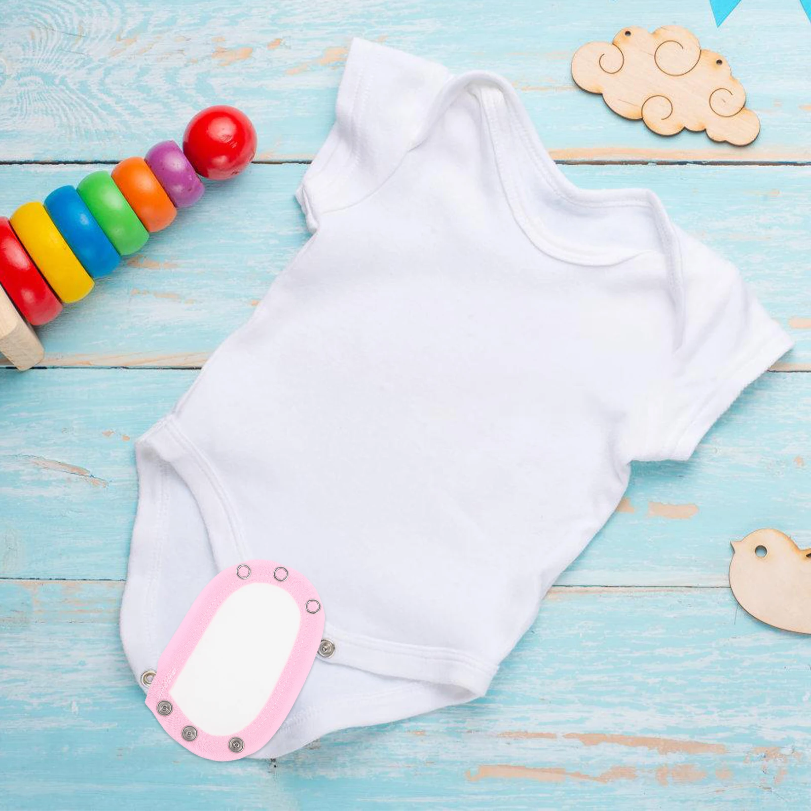 

Baby One-piece Romper Snap Extender Jumpsuits Bodysuit Conjoined Fabric Extenders Boy Girl Soft Comfortable Practical Useful