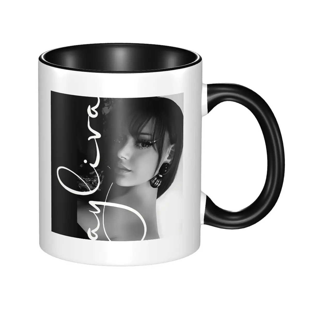 

A-Ayliva Cool Singer Handwritten Signature Poster Mug Funny Ceramic Coffee Cups Tea Mugs Milk Cup Drinkware Gifts for Woman Man