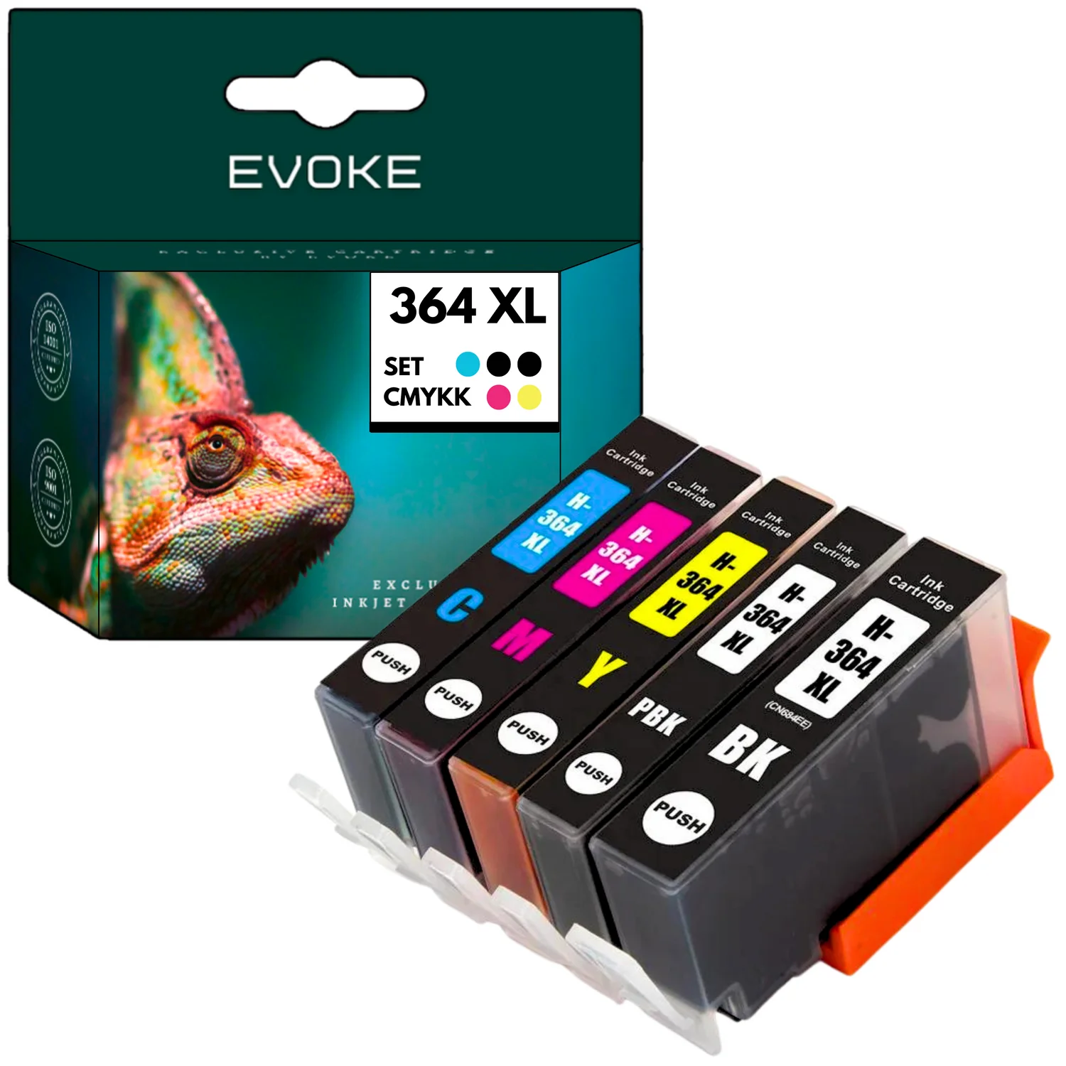 5x HP 364 XL Ink | Black + Color Set | 364XL