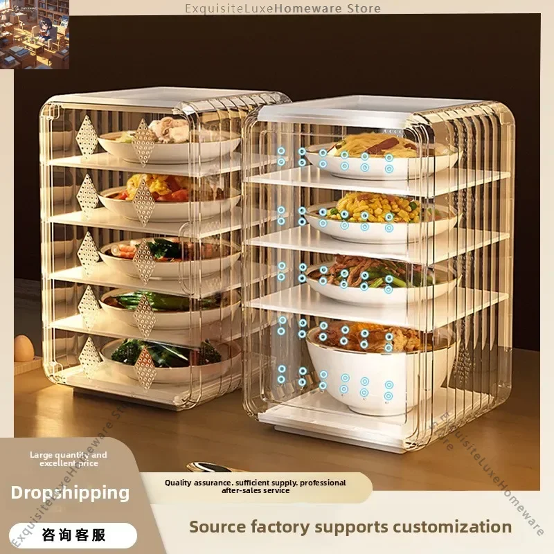 

Thermal insulation vegetable cover, vegetable cover, household leftovers storage, multi-layer dining table dust-proof plastic