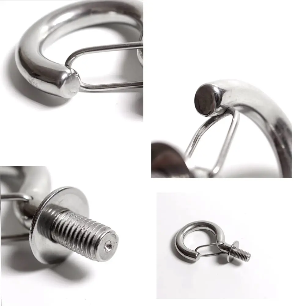 10 Stück Edelstahl M8/M10/M12 Hängehaken Langlebige Ringschraube für Racks Hängematte Markise Kette Korb Sandsack Schnalle Haken