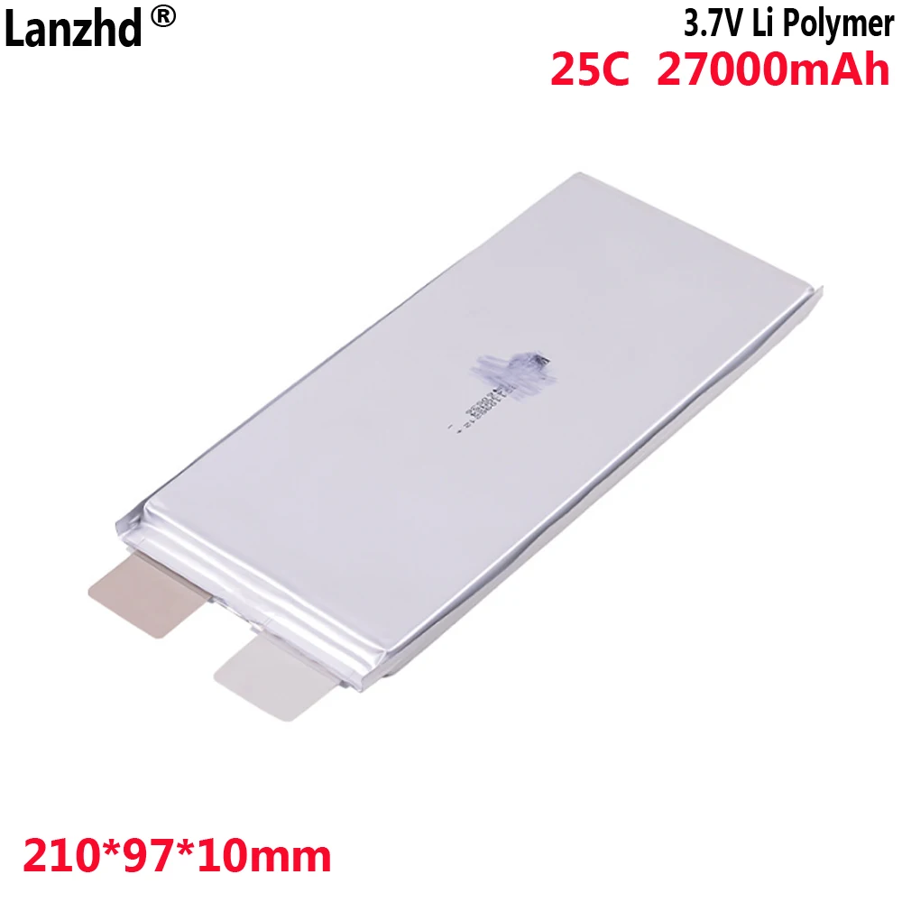 11098212 3.7V 27000MAH 25C lithium battery For agricultural drone Multi-axis DIY self-assembly cell  210*97*10mm