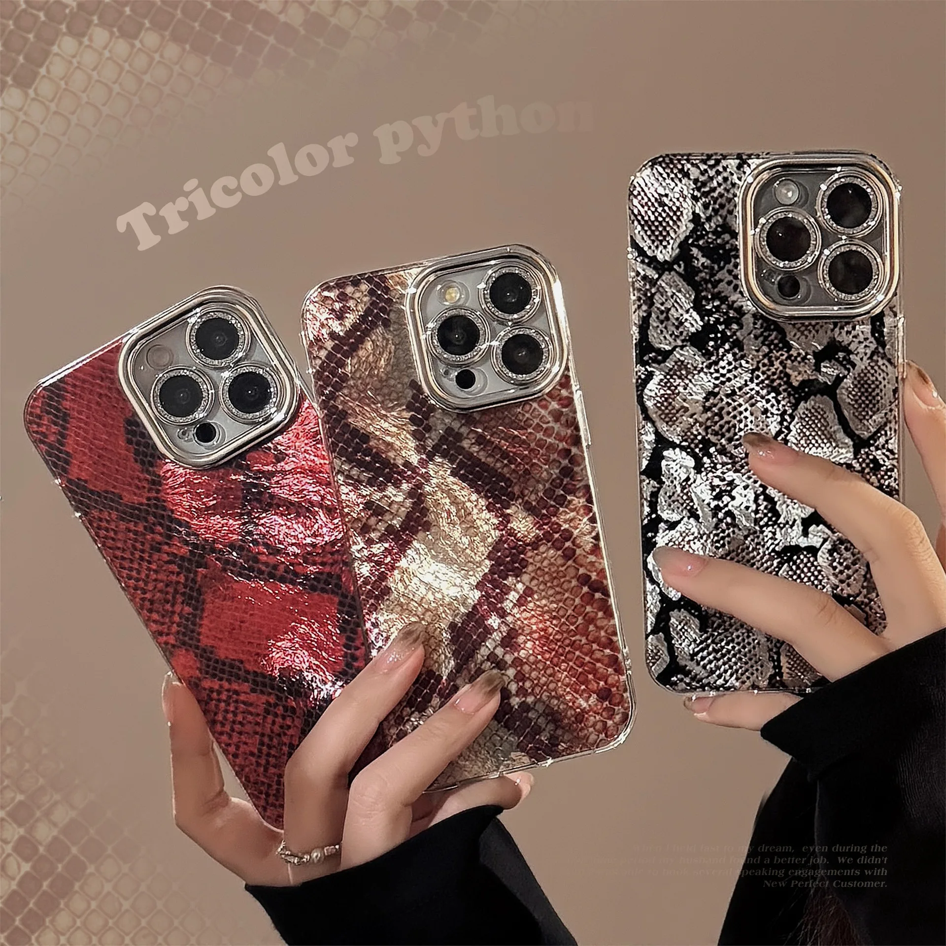 Vintage snake prints hard phone case for iphone 15promax 14pro 14 16 13pro 15 13 12 11 pro max xr xsmax 7 8 3 colors cover shell