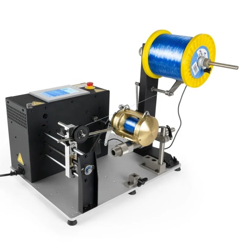 Automatic Electric Line Spooling Machine PLC With Touchscreen And High Torque Motor For Baitcasting Spinning Conventional Reels