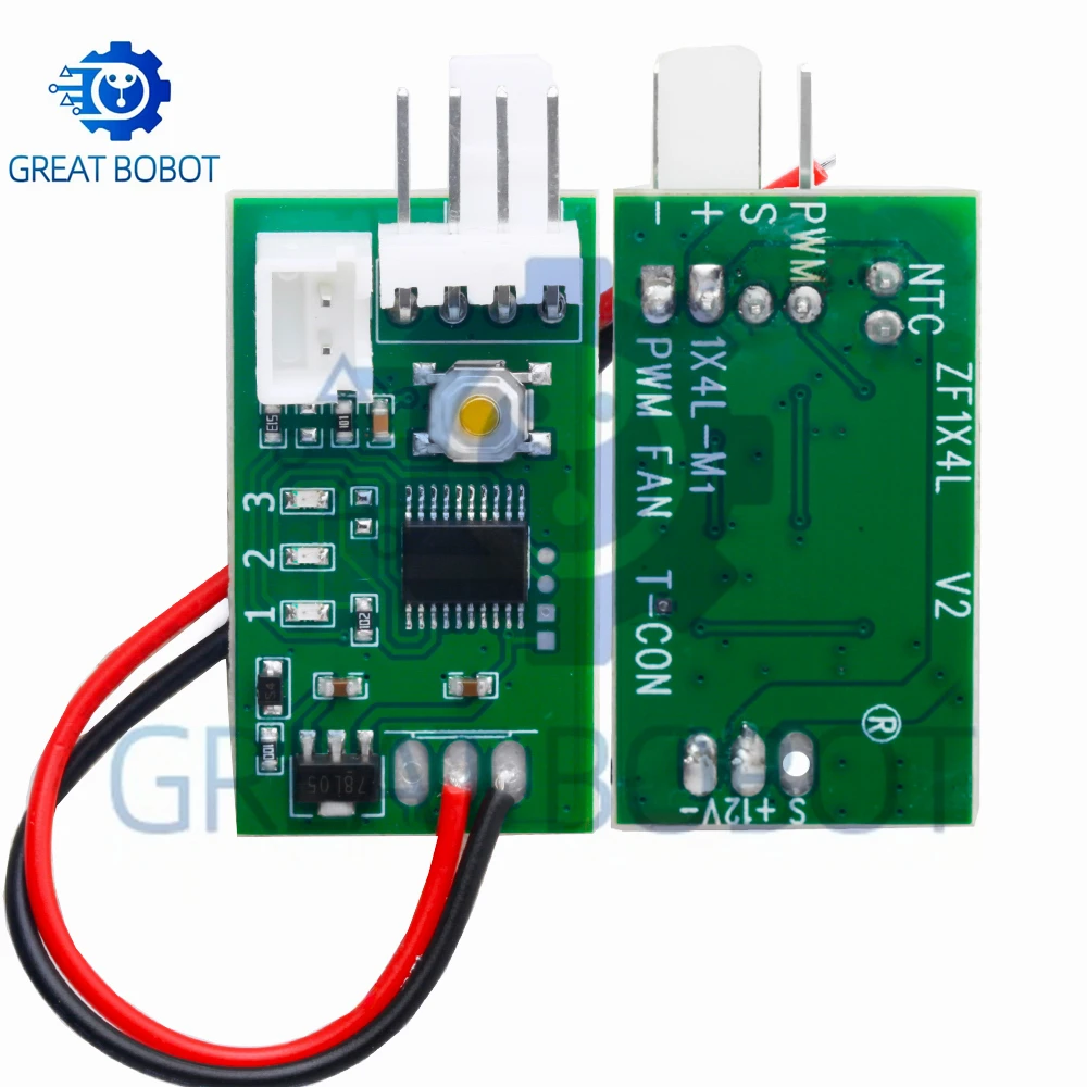 1PC STK 12V 4-Wire PWM Fan Controller with Temperature Control & Alarm Function for PC CPU Cooling