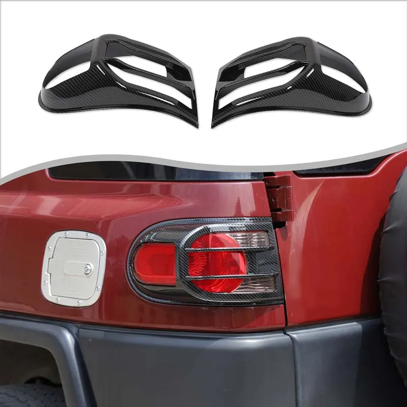 

For Toyota FJ Cruiser 2007-2021 Automotive Rear Tail Lamp Decorative Cover ABS Carbon Fiber Automotive Modification Accessories