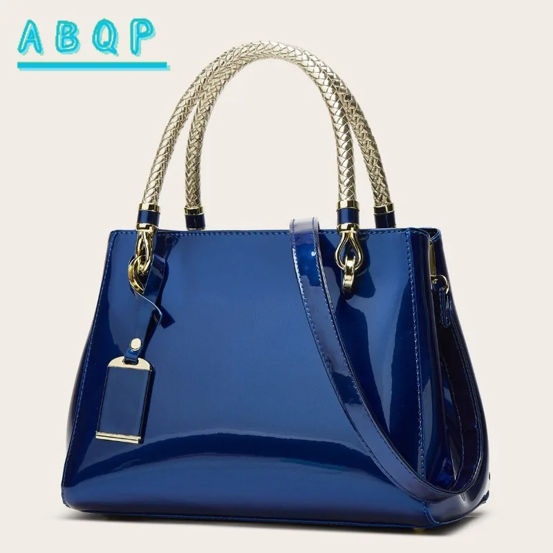 

Сумка на плечо, новинка 2023 года, женская однотонная сумка премиум-класса из лакированной кожи, большая вместительная сумка для вечеринок