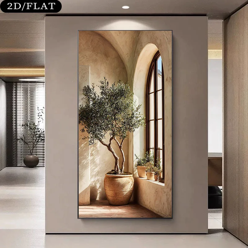 

2D/Flat Large Modern Frameless Olive Tree Canvas Wall Art, Contemporary & Retro Style Canvas Prints for Living Room Decortions