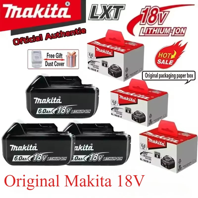 

100% Genuine 18V Makita 6Ah/5Ah/3Ah for Makita Battery BL1840 BL1830B BL1850B BL1850 BL1860 BL1815 Replacement Lithium Battery
