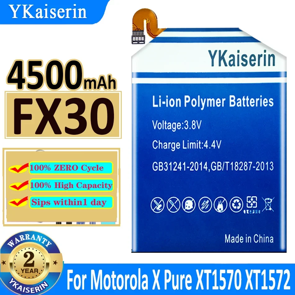 4500mah YKaiserin Battery FX30 For Motorola Moto X Pure Edition X Style Pure X Style X+2 XT1570 XT1572 XT1575 Bateria