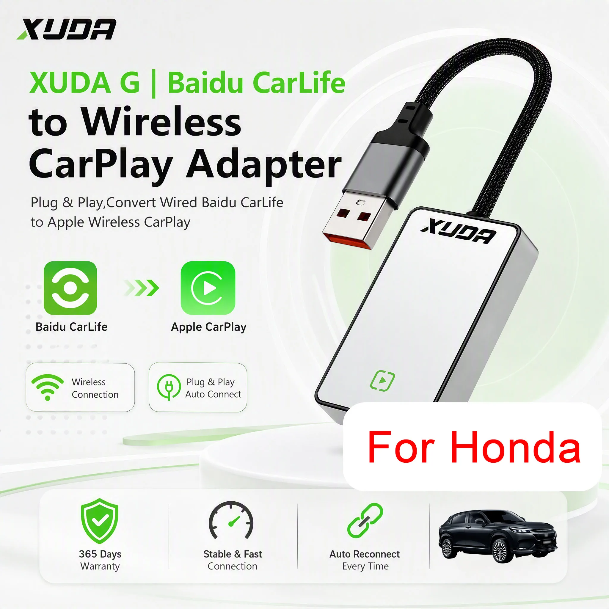 XUDA For Honda eNS1 eNP1 replaces Carlife with an Android Auto Smart Box, suitable for DongFeng Honda eNS1, eNP1,navigation.