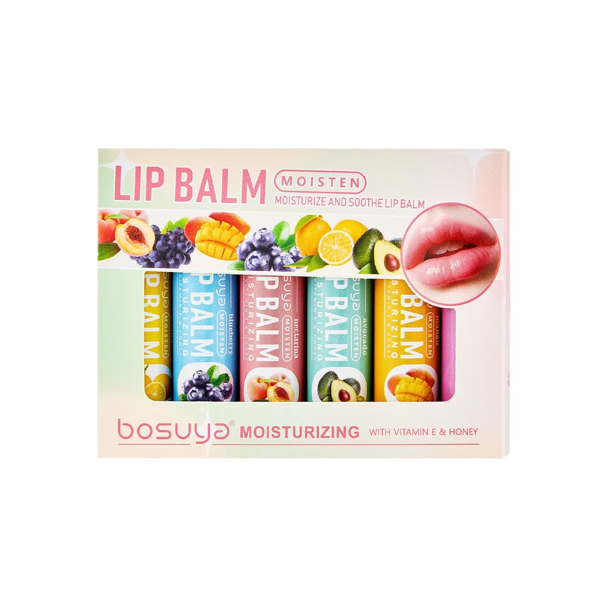 6 uds/regalo set de bálsamo labial 5g hidratación profunda y exfoliante hidratante de larga duración para crear labios hidratados