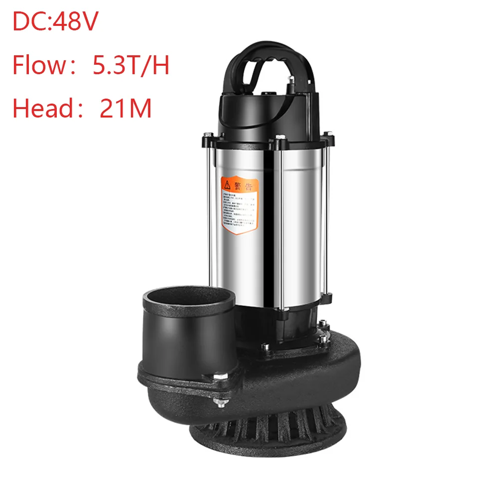 700W 48V Solar DC Submersible Pump Max Flow 5300L/H Max Head 21M For Agriculture Irrigation Solar Water Pump