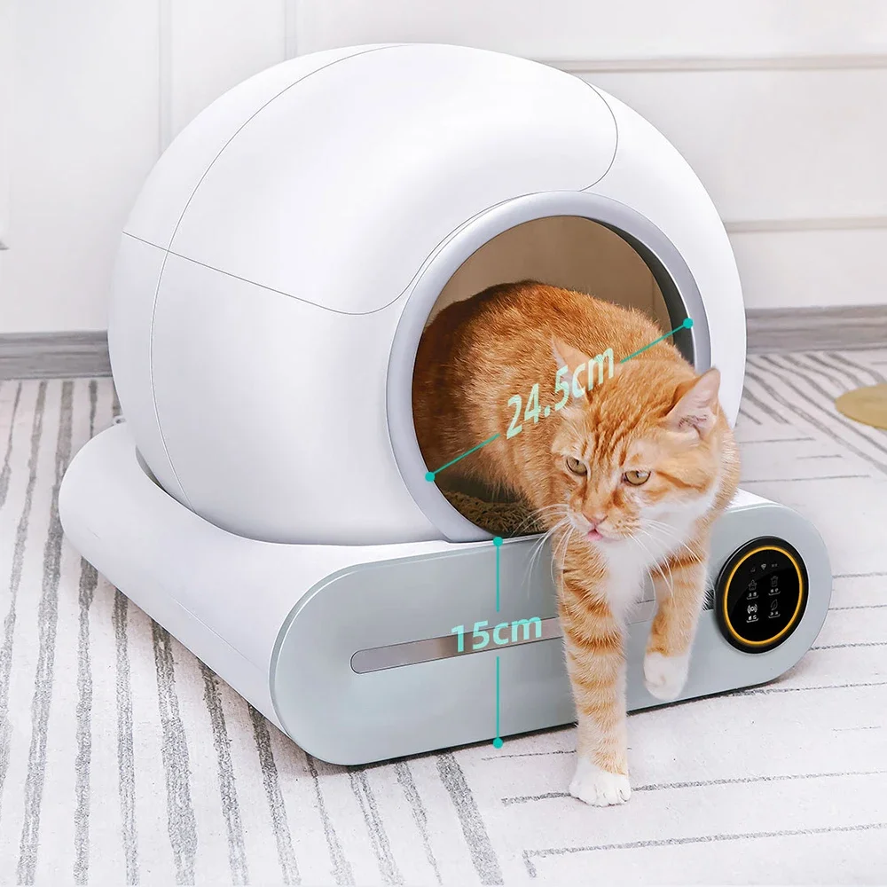 Large Automatic Cat Toilet Wit App Remote Control Self-cleaning Intelligent Health Monitors Cat Litters Box