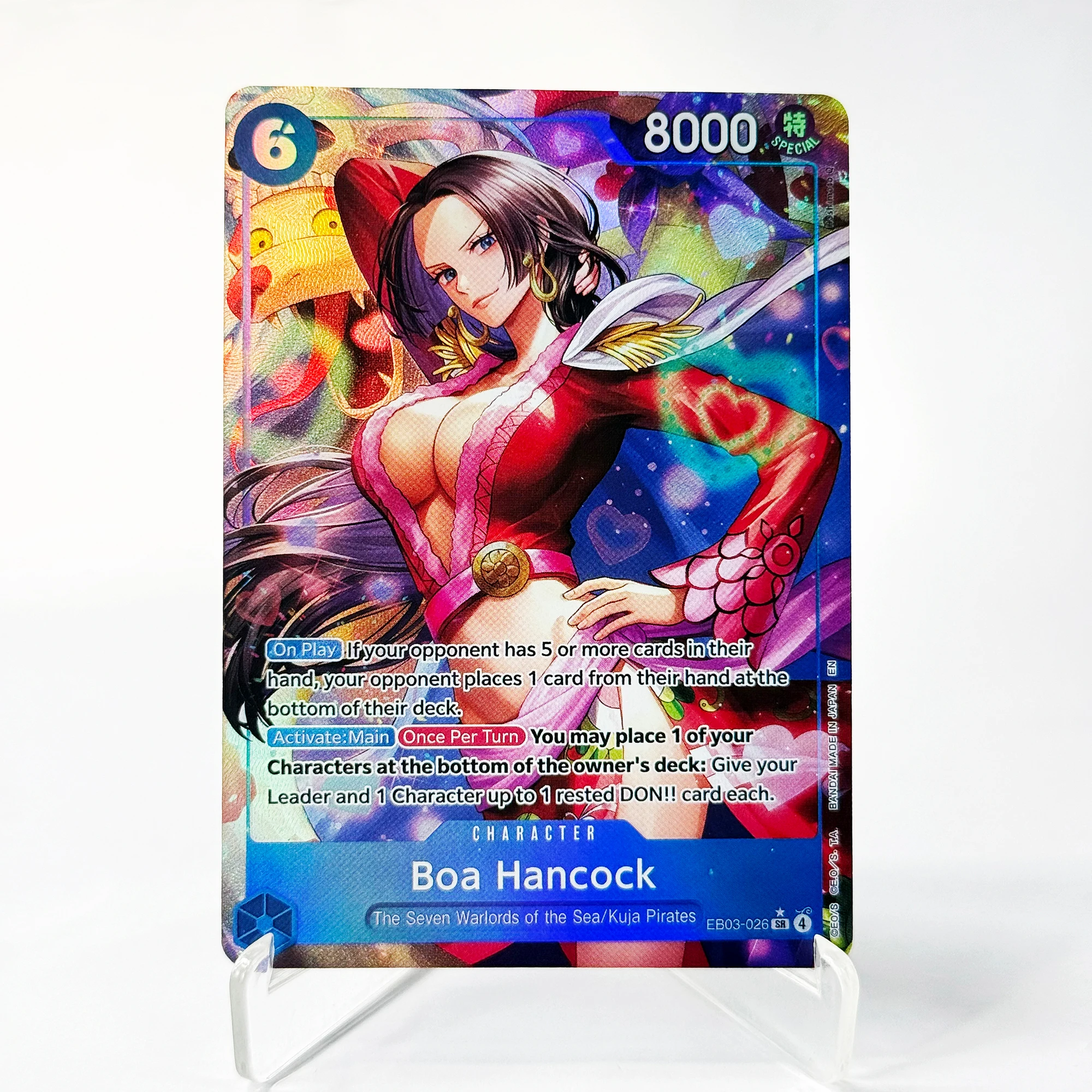 Boa Hancock One Piece Rare Card The Seven Warlords of the Sea Replica Proxy Quality Anime Collection Cards With Foil Texture
