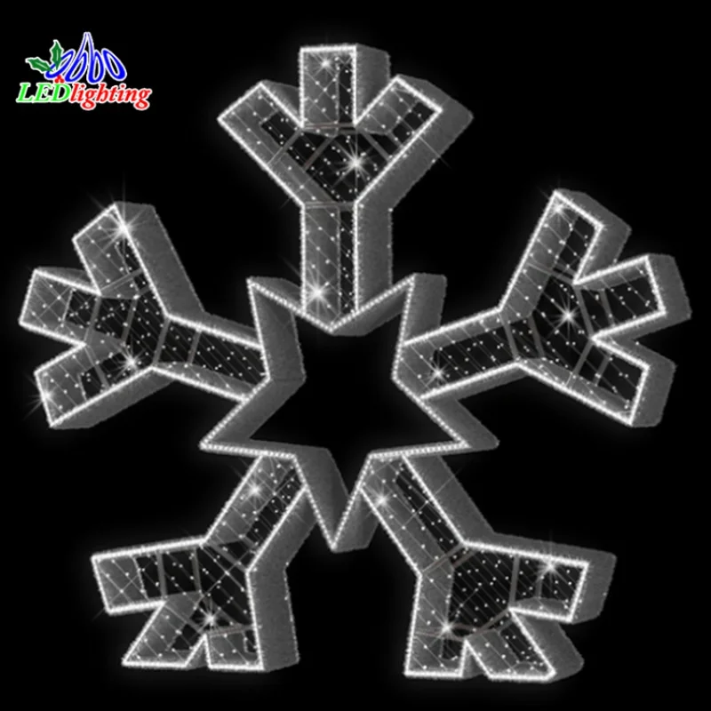 

Custom. Outdoor Shape Light Holiday Lighting Outdoor Hanging Led 3d Motif Light snowflake