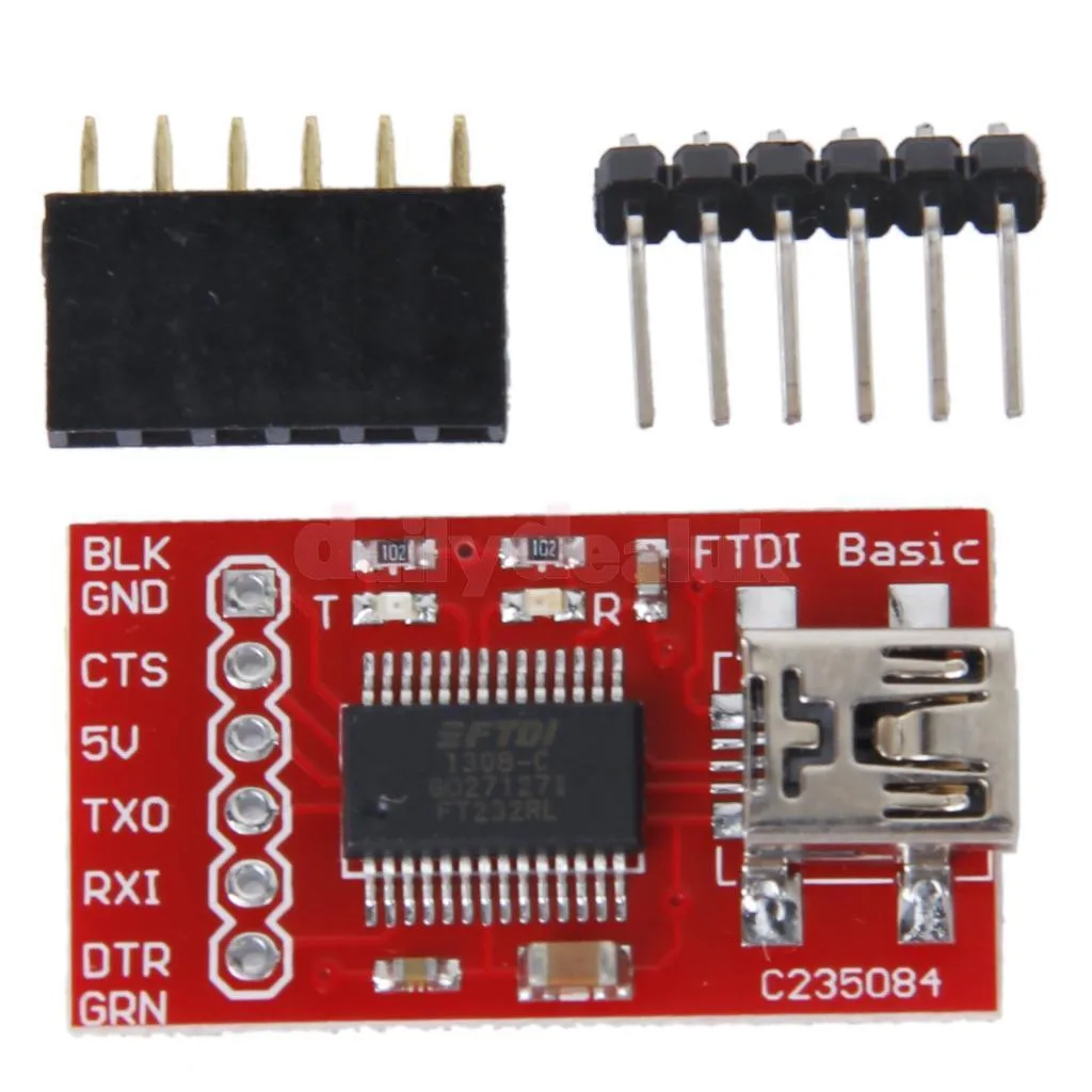 FT232RL FTDI USB 2.0 zu TTL Serieller Adapter Modul Entwicklungsboard Mini-USB-Schnittstelle 3.3V 5V für Arduino mit Pin – Detail 3