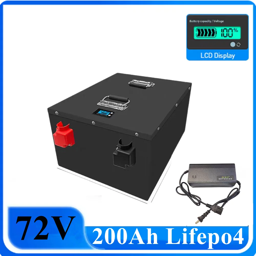 

72V 80Ah 100Ah 120Ah 150Ah 200Ah Lifepo4 Lithium Battery Pack Bluetooth BMS APP For 5000W 8000W Golf cart Minicar RVs, Boats