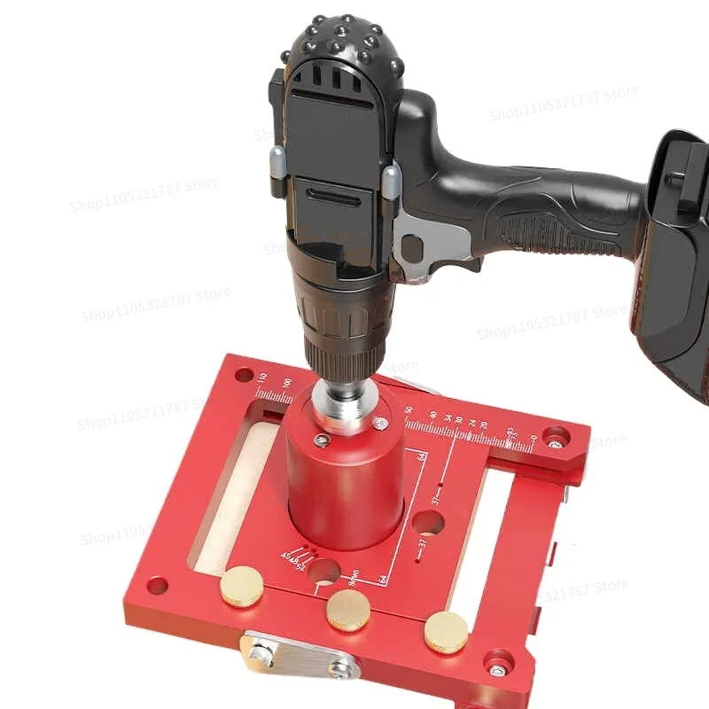 For 3-In-1 Hinge Positioner Woodworking Furniture Positioner Hole Puncher Tool