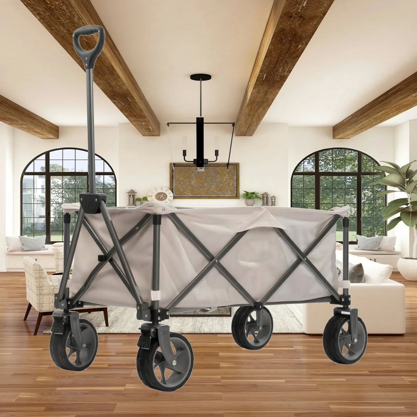 heavy-duty-folding-camping-cart-portable-wagon-with-front-brake-swivel-wheels-for-beach-grocery-outdoor-activities