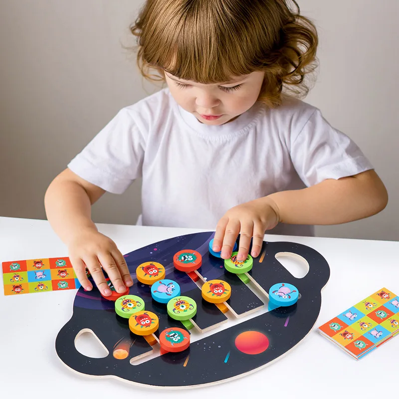 Jouets d'apprentissage Montessori pour enfants de 3 à 6 ans, puzzle à glissière en bois, jeu de logique pour le cerveau, document leone nitive alth