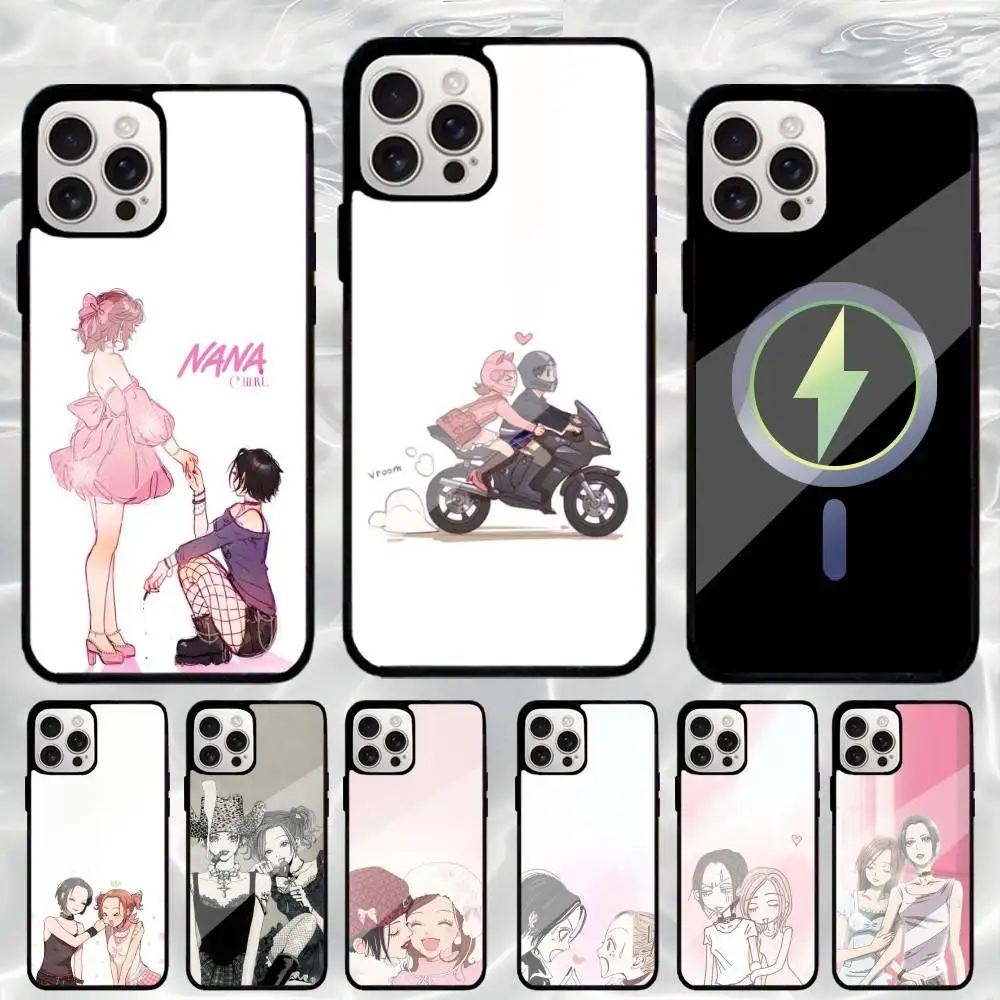 

N-Nana and H-Hachi Phone Case For iPhone17,16,15,14,13,12,11 Plus,Pro Max Magnetic For Magsafe Wireless Charging