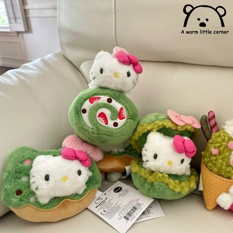 Matcha Cartoon Kt Cat Donut Macaron Ice Cream Plush Doll Pendant Backpack Decoration Cartoon Plush Pendant Cute Little Gifts
