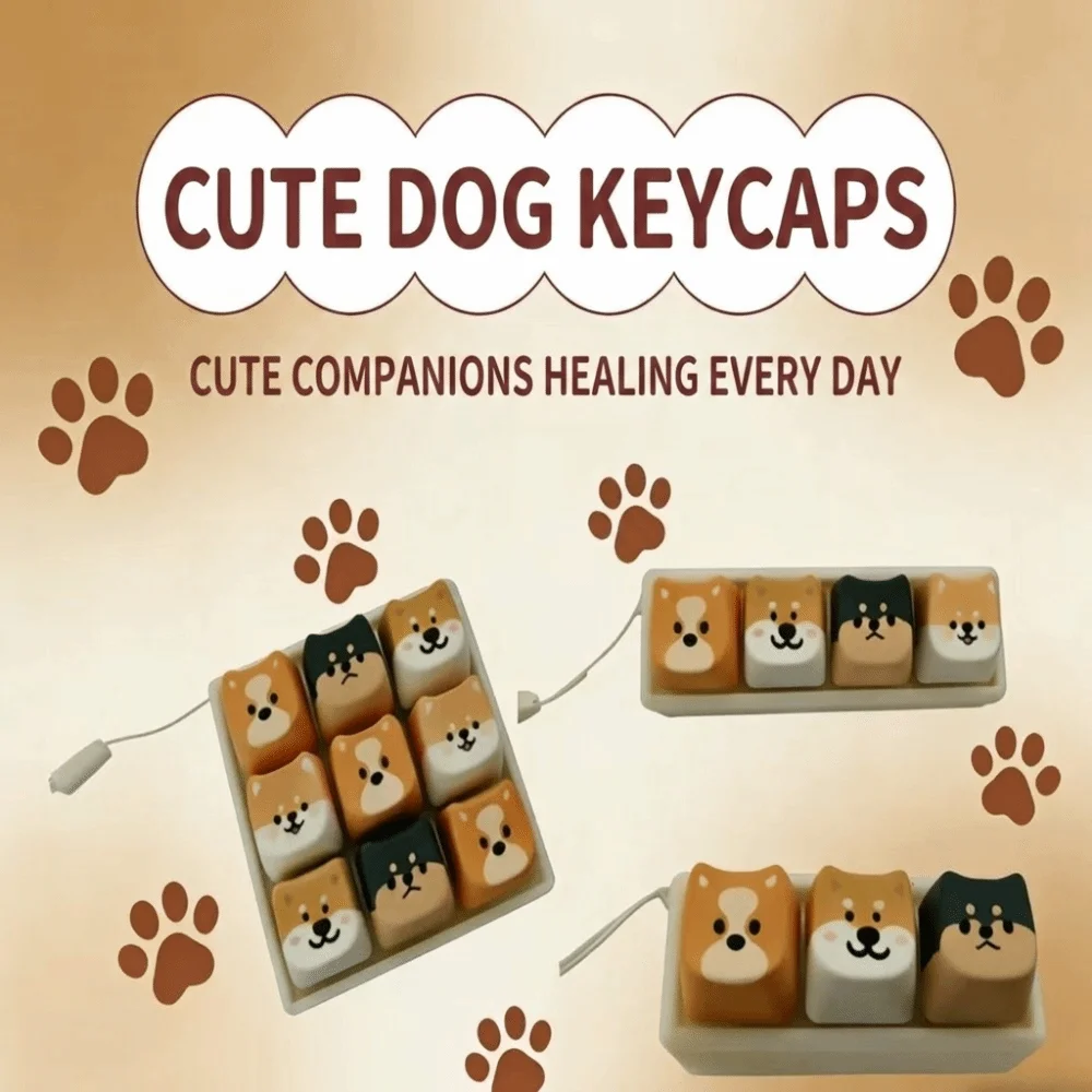 Creatve Dog Pattern Finger Keyboard Anxiety Relief Lightweight Decompression Pass The Time Portable Pinch Students