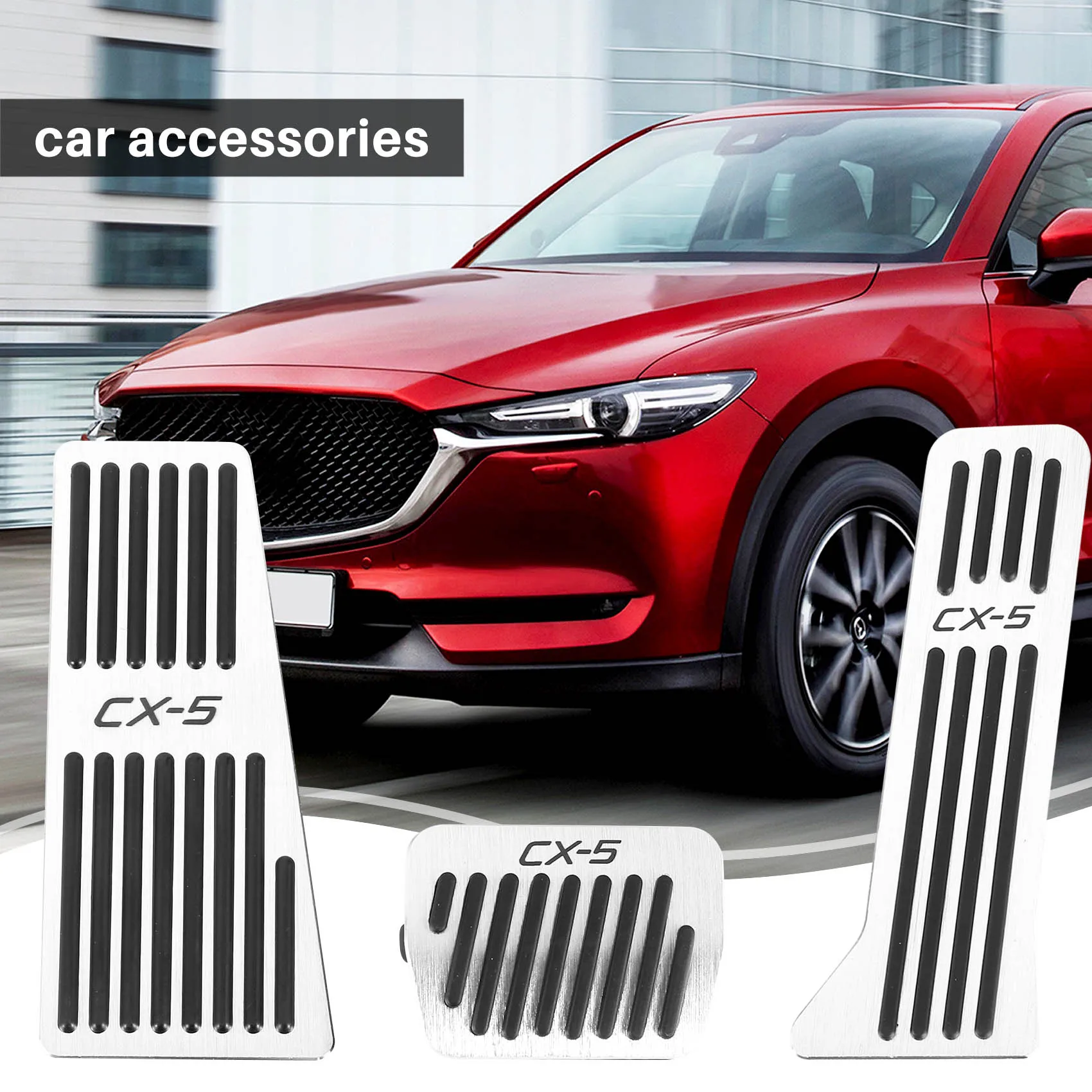 For Automatic File Mazda Cx5 Cx-5 2017 2018 Car Accelerator Oil Footrest Pedal Plate Throttle Brake Treadle Interior Accessories