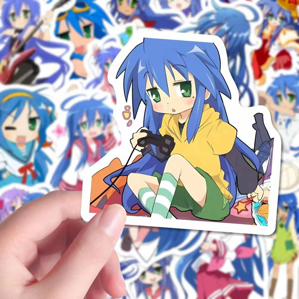 10 / 30 / 60 наклейки Izumi Konata Lucky Star наклейки Kawaii девочки мультфильмы наклейки ноутбуки чемоданы велосипеды декоративные наклейки подарки