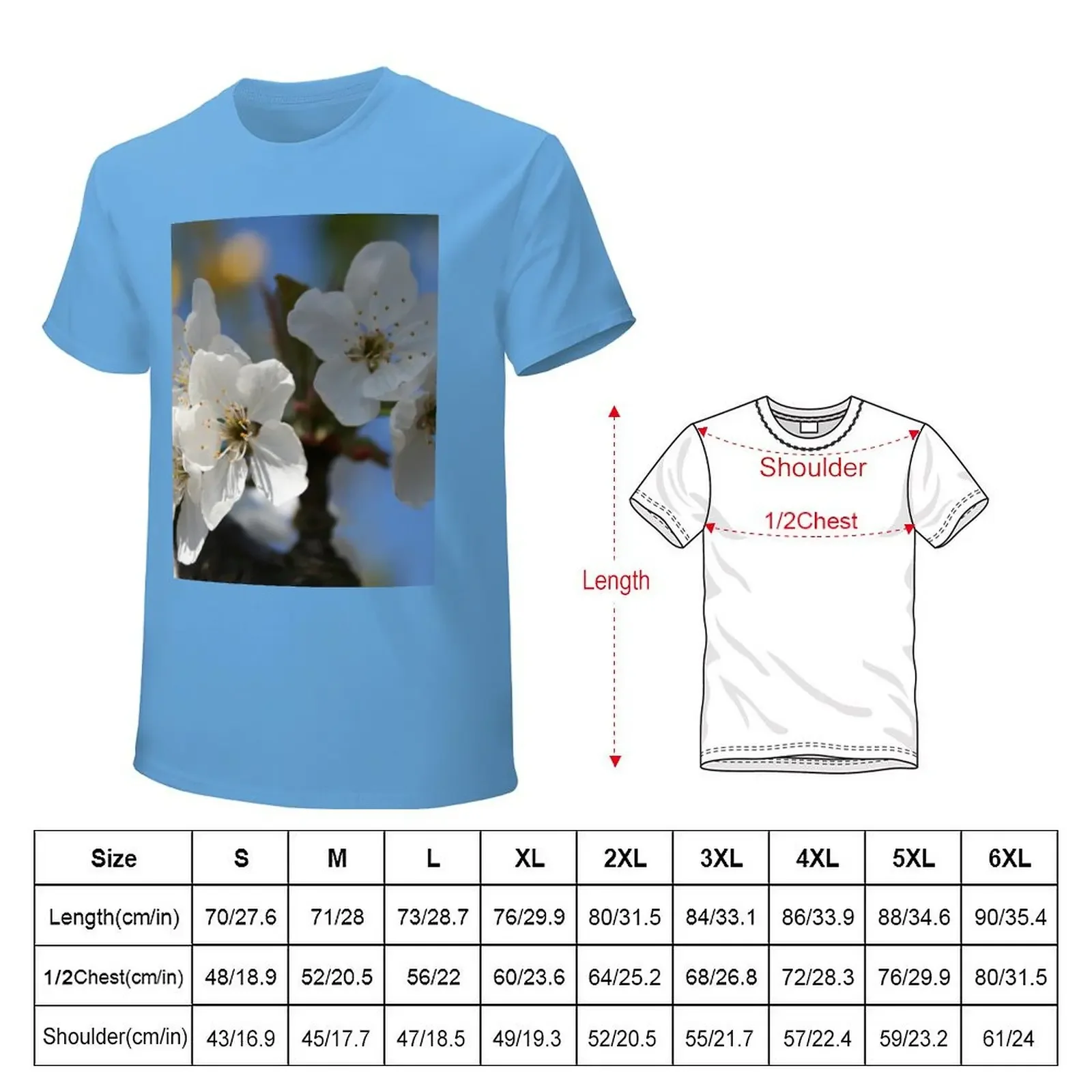 Close Up Of White Cherry Blossom Flowers T-Shirt vintage clothes graphics cute tops mens c t shirts