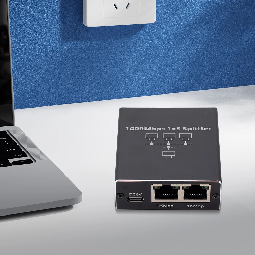 Ethernet-сплиттер от 1 до 3/4, 1000 Мбит/с, интернет-кабель, гигабитный сетевой разветвитель для ПК, ноутбука, маршрутизатора, ТВ-бокса, цифрового телевизора
