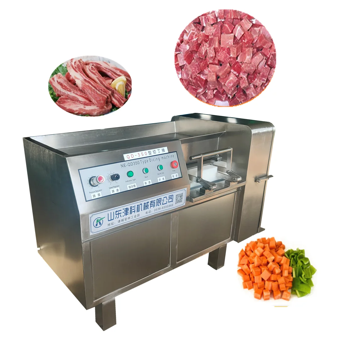 Three-dimensional frozen meat dicing machine Commercial cold meat dicing machine Large automatic meat cutting machine